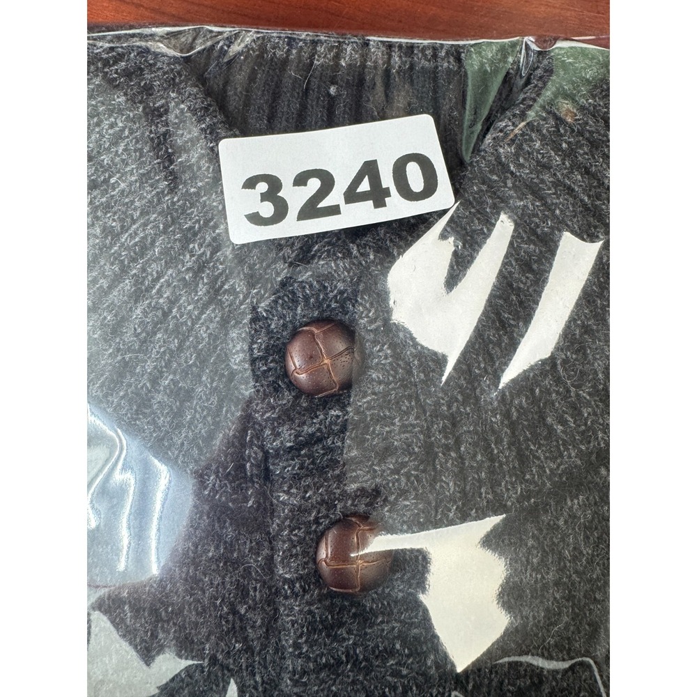 Daniele Blasi Sweater Mens XL Gray Wool Blend Italy Mock Neck Button Pullover - Picture 10 of 10
